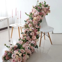OEM 1m2m personnaliser chemin de table fleur de soie 200*40cm chemin de fleur décoration de mariage vente chaude