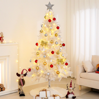 Sapin de Noël 7 pieds 9 pieds 12 pieds | Sapin de Noël floqué à LED, décoration de Noël, effet neige, sapin de Noël en PE PVC avec lumières