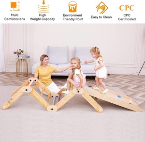 LM KIDS Baby Picklers Climber Montessori Toddler Indoor Playground Picklers Arch Picklers Triangle Wooden Climbing Frame - Product Image 3