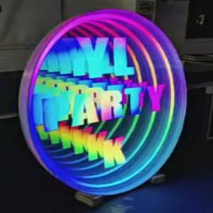 Personalizzabile Infinity LED rotondo ovale Anime mostra Light Box Display cartello pubblicitario <span class=keywords><strong>telaio</strong></span> in alluminio montato a parete - Product Image 5