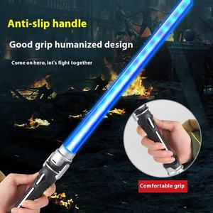 2-en-1 <span class=keywords><strong>sabre</strong></span> lumineux étoile enfants LED épée jouets vente chaude Halloween lumineux coloré deux-en-un Cosplay accessoire - Product Image 5