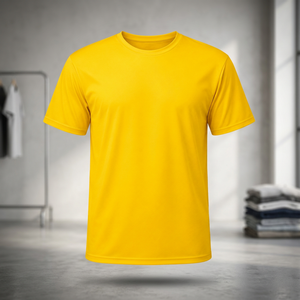 ผู้ผลิตเสื้อยืดสีเหลืองแบบกำหนดเอง รับผลิตเสื้อยืดแบบ OEM ODM ขายส่ง พร้อมบริการพิมพ์โลโก้ตามสั่ง ผู้จัดจำหน่ายเสื้อผ้าแบบซับลิเมชั่น - Product Image 2