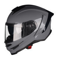 Casque intégral neuf, double visière, certifié DOT, en ABS, avec logo personnalisé et spoiler chromé pour moto