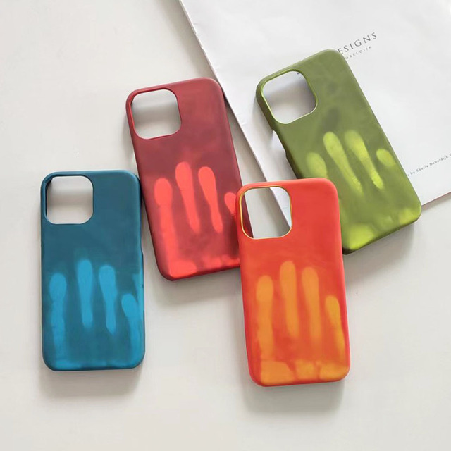 Hot Sale Thermal Induction Cell Phone Case Temperature Colors Change Shockproof Phone Case Back Cover for iPhone 17 16 15 14 13