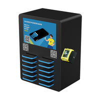 Station de partage de batteries externes 2-en-1 de forme carrée avec NFC et POS, petite borne de vente, chargeur autonome, batterie externe partagée 5000 mAh