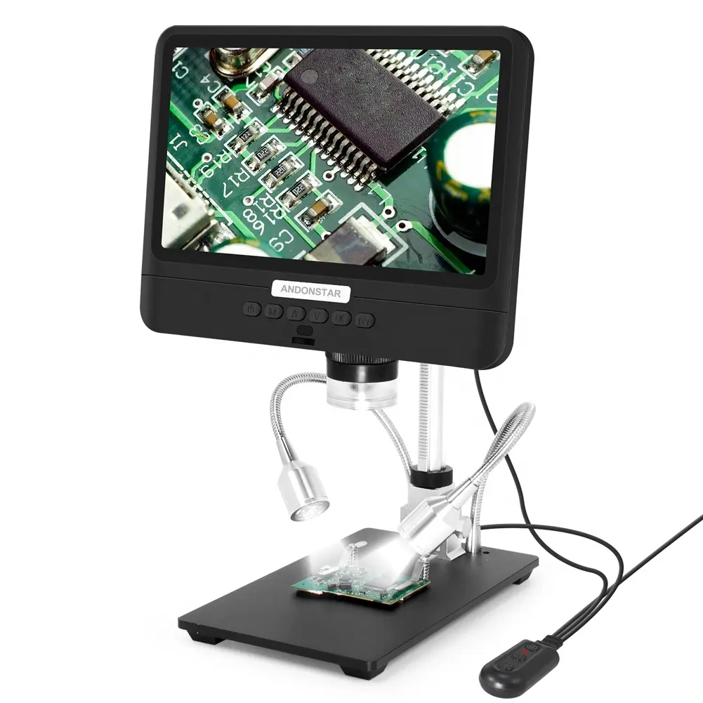 New AD208 8.5 inch Adjustable LCD Display Microscope for Soldering Digital Microscope Black 1080P Scope Soldering Tool