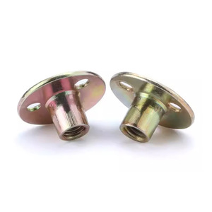 Furniture Bolt Flanged Hex Iron Plate Nut M6 M8 M10 Class 8.8 Color Zinc Plating Industrial Metal Fastener - Product Image 1