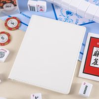 Porte-cartes de Mahjong en cuir PU Boshiho, grande housse de protection, porte-cartes de score standard MAHJ de 7 pouces, étui MAHJ
