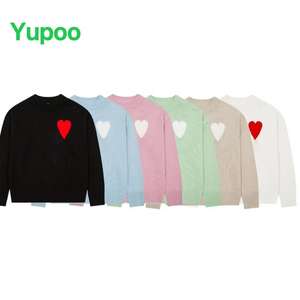 <span class=keywords><strong>Pull</strong></span> tricoté 100 % coton pour homme Ami, motif dessin animé, anti-boulochage, manches longues, <span class=keywords><strong>pull</strong></span> d'hiver décontracté - Product Image 1