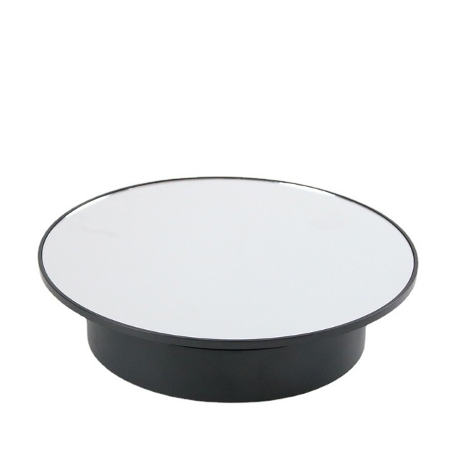 Solar Powered Automatic Rotating Mirror Jewelry Display Stand 12 cm Diameter Turntable