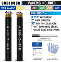 Kit de ressort de torsion pour porte de garage, barre conique en acier de 55 lb, droite, pour remplacement en atelier