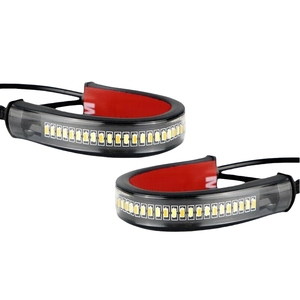 Feux de signalisation pour moto, bande lumineuse bicolore à 36 LED pour fourche avant de moto, feux auxiliaires pour motos - Product Image 6