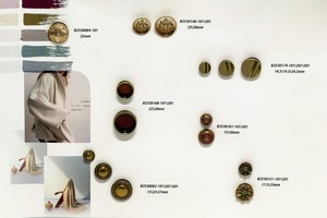 Custom Suit Coat Clothes Shank Overcoat Blazer Custom Logo Zinc Alloy Metal Plating Technique Shank <b>Button</b> - Product Image 2