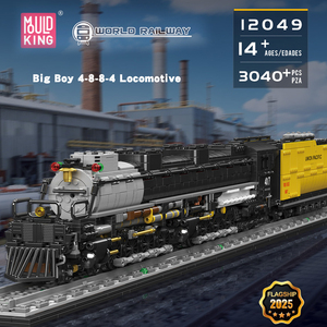 Mould <span class=keywords><strong>King</strong></span> 12049 <span class=keywords><strong>Train</strong></span> technique à construire, locomotive Big Boy 4-8-8-4, ensemble de briques de construction, cadeau de Noël pour enfants - Product Image 2