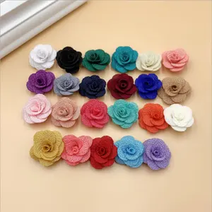 丝带玫瑰布艺花朵的服装打扮头带提供手工制作 3厘米缎带玫瑰花