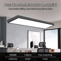 Plafonniers de bureau en plastique version acier 30 50 70W Suspension carrée classique éclairée Lampe de bureau LED/Suspension/Suspension