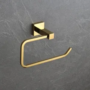 Portarrollos de Papel Higiénico de Acero Inoxidable Pulido con Diseño Moleteado Nicolo para Montar en la Pared - Product Image 3