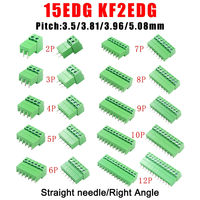 KF15EDG-3.81MM 3.81MM 3.5MM Bornier à vis pour PCB, Connecteur en cuivre, Prise mâle-femelle, Connecteur à broches, 2-24P, Industriel IP20