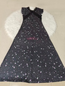 Robe longue élégante à col en V, style français, nouvelle collection été pour femmes, robe florale sexy avec dentelle noire, style vacances - Product Image 6
