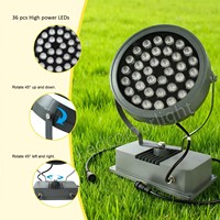 Projecteur LED extérieur IP67 36W Pixel DC24V DMX RGB en aluminium pour éclairage architectural et de bâtiments