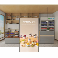 Écran tactile mural numérique de 21,5 pouces adapté à la publicité dans les restaurants et autres établissements
