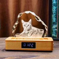 Base lumineuse transfrontalière 3D système d'étoile en cristal sculpté soleil décoration de bureau créative boule de cristal en verre lumière de nuit
