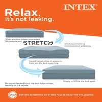 INTEX 64765 191CM 3,5 Kg Tragbare Leichtgewicht-Luftmatratze mit Handpumpe PVC Aufblasbare Matratze für Wandern und Camping