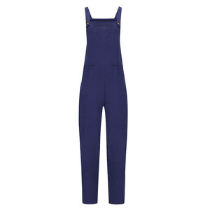 Combinaisons vintage sans manches oversize pour femmes-Combinaison en coton et <span class=keywords><strong>lin</strong></span> avec poches - Product Image 5