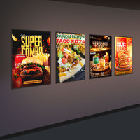 Boîte à lumière pour la publicité affiche Led bannière Led cadre photo Restaurant Menu affichage LED cadre affichage