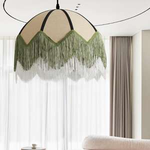 <span class=keywords><strong>Lustre</strong></span> à pompons personnalisé Vintage nouveau modèle de suspension petite taille grande taille gland salon suspension pour maison - Product Image 2