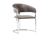 Nouvelle chaise de salle à manger rembourrée en velours avec pieds en acier inoxydable pour salle à manger