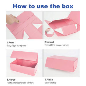 Buena calidad de lujo de moda plegable embalaje mujeres reloj joyería regalo conjunto caja magnética - Product Image 3