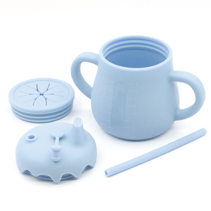 Vaso de Silicona 2 en 1 Personalizado de Fábrica para Bebés, Libre de BPA, Grado Alimenticio, Antiderrames, para Niños de 0 a 12 Meses, para Comida y Merienda - Product Image 4