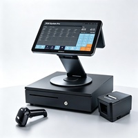 Prix d'usine Zhongji A1D Caisse enregistreuse Pos à écran tactile double pour restaurants magasins de vente au détail