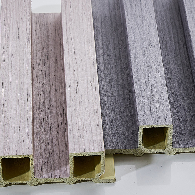 Wooden Grain PVC WPC Wall Panel Fluted Wall Panels WPC 3D Wall Panel