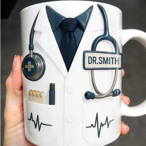 Taza <span class=keywords><strong>de</strong></span> Café Personalizada <span class=keywords><strong>de</strong></span> Cerámica con Diseño Médico Profesional, Estilo Moderno, Regalo <span class=keywords><strong>para</strong></span> Médicos - Product Image 1
