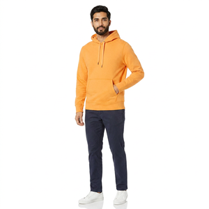 Sweat à capuche pour homme à manches longues, coupe classique, en molleton polyester/coton, uni, décontracté, respirant, séchage rapide, tissu personnalisé pour l'hiver - Product Image 1