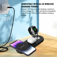 Meilleures ventes Station de recharge sans fil 3-en-1 Support d'alimentation de sortie pliable 10W pour iPhone Montres intelligentes Accessoire pour téléphone portable