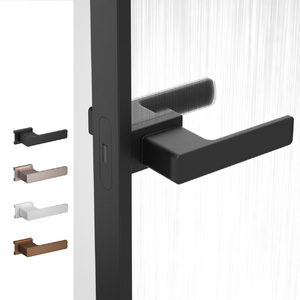 Chine Usine Poignée de porte en verre en aluminium de couleur noire avec 3 clés pour portes battantes et encadrées - Product Image 6