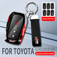 Étui de protection personnalisé en ABS et métal pour clé de voiture de course, compatible avec Toyota Camry Yaris, avec porte-clés télécommande BTCKA