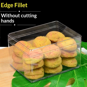 Boîte à biscuits personnalisée en gros, fabriquée à la main, ODM, boîte rectangulaire transparente spéciale pour dim sum avec couvercle - Product Image 4