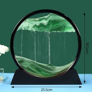 لوحات زخرفية 5 7 12 بوصة مطبوعة ثلاثية الأبعاد بالألوان المائية على شكل ساعة رملية فنية للرمال المتحركة - Product Image 3