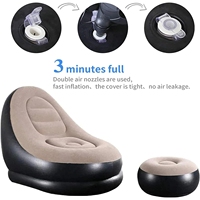 Canapé Gonflable Pliable Portable pour Salon, Fauteuil Poire Canapé-Lit Tatami