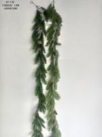 Guirlande de feuilles de pin de 180 cm, plante suspendue d'intérieur, décoration européenne, feuilles de cyprès artificielles, couronne de mariage ou de Noël avec des cônes de pin
