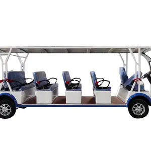 2023 Custom Electric 17 Seater 80-100KM Luxury Resort Sightseeing Tourist Mini Buggy Bus Car