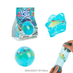 Spherical Jar Ocean Series Crystal <b>Slime</b> with Marine Animal Accessories (Single Jar) - Product Image 5