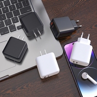 Chargeur mural rapide NULIKE C+A haute puissance, charge rapide PD 45W, chargeur Gan Type-C avec adaptateur OVP pour ordinateur portable