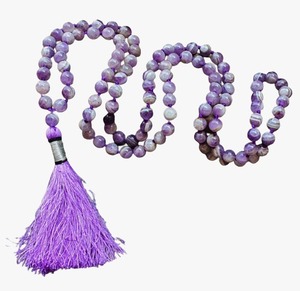 Améthyste supérieure Jap Mala améliore l'équilibre de la méditation Les chakras gagnent la concentration spirituelle et favorisent la guérison énergétique intérieure - Product Image 1