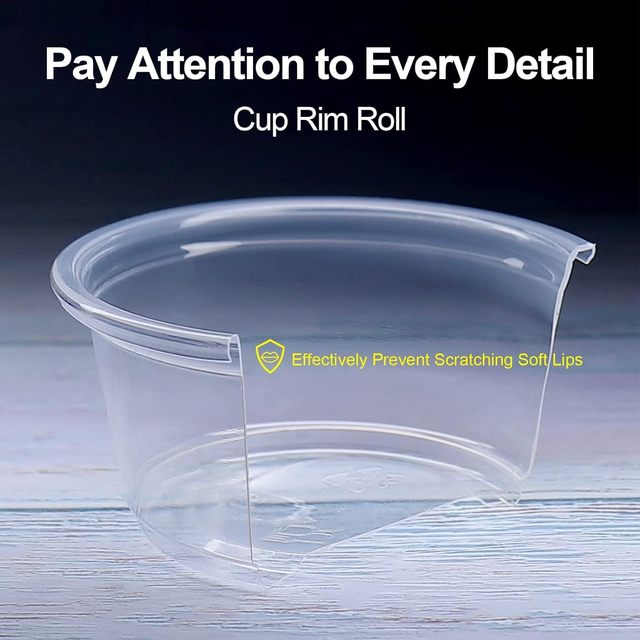 Clear 2oz 60ml PP Portion Cups with Lids Disposable Plastic Sauce Dipping Cups for Buffet Catering Takeout