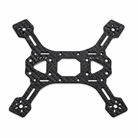 Châssis de drone personnalisé en fibre de carbone 3K usiné CNC, configuration en X, léger, pièce de rechange pour quadricoptère FPV